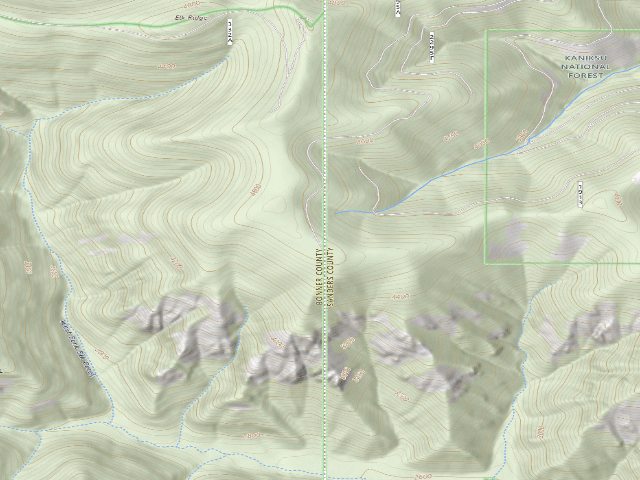USGS topographic map of USFS dispersed camp — ID #117