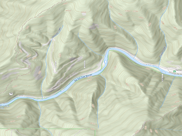 USGS topographic map of USFS dispersed camp — ID #12