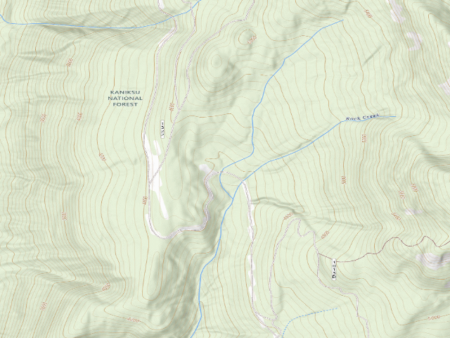 USGS topographic map of USFS dispersed camp — ID #12