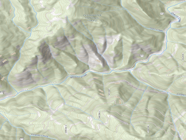 USGS topographic map of USFS dispersed camp — ID #120