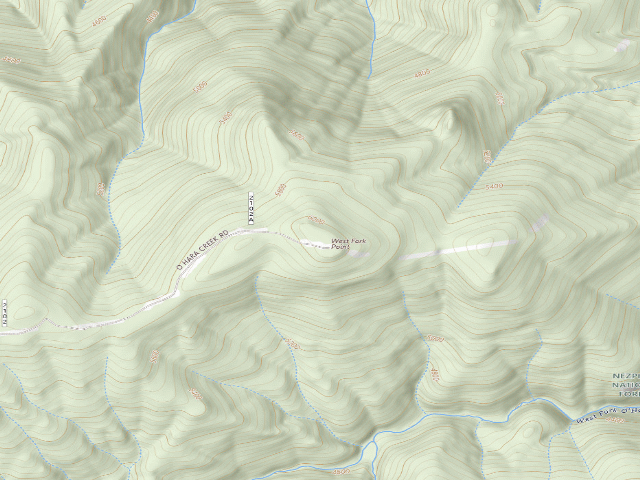 USGS topographic map of USFS dispersed camp — ID #122