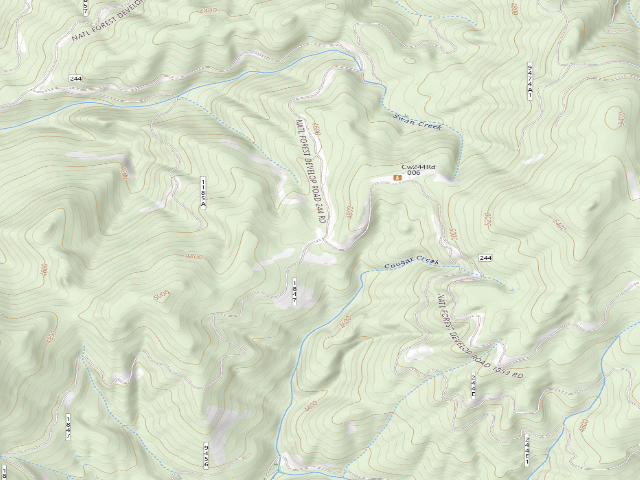 USGS topographic map of USFS dispersed camp — ID #126