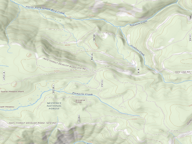 USGS topographic map of USFS dispersed camp — ID #128