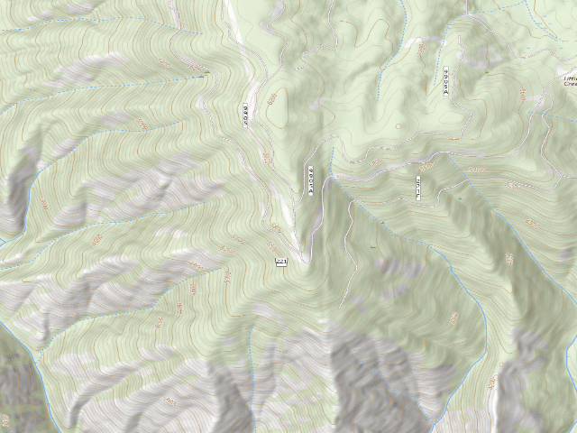 USGS topographic map of USFS dispersed camp — ID #13