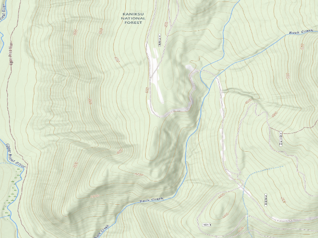 USGS topographic map of USFS dispersed camp — ID #13