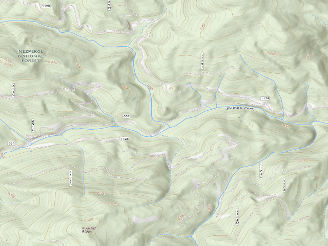 USGS topographic map of USFS dispersed camp — ID #130