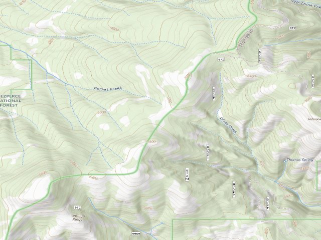 USGS topographic map of USFS dispersed camp — ID #131