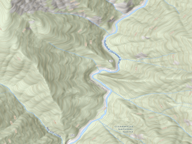 USGS topographic map of USFS dispersed camp — ID #133