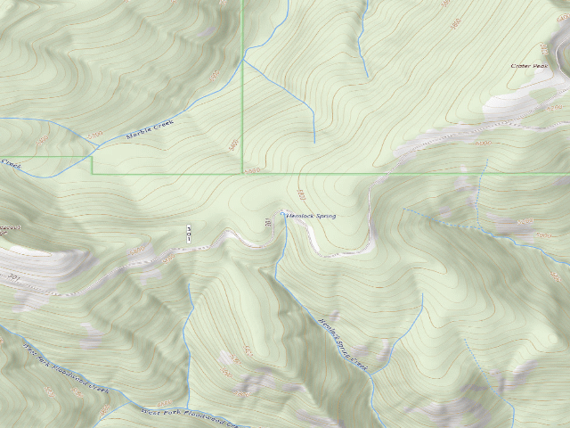 USGS topographic map of USFS dispersed camp — ID #136