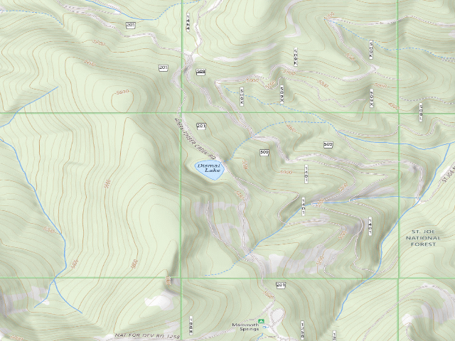 USGS topographic map of USFS dispersed camp — ID #137