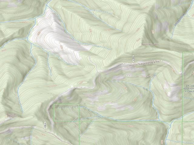 USGS topographic map of USFS dispersed camp — ID #138