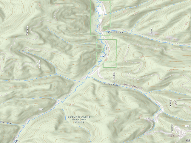 USGS topographic map of USFS dispersed camp — ID #143