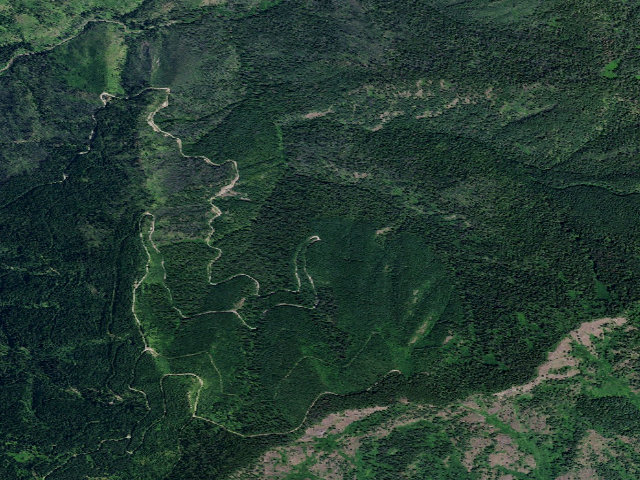 Aerial image of USFS dispersed camp — ID #144