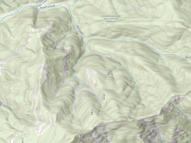 USGS topographic map of USFS dispersed camp — ID #144