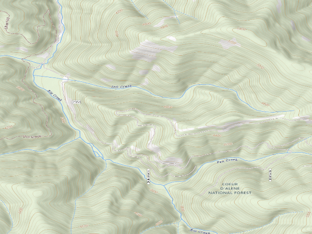 USGS topographic map of USFS dispersed camp — ID #145