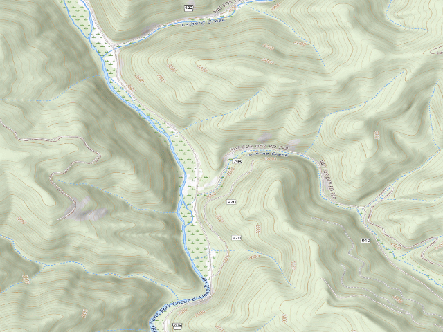 USGS topographic map of USFS dispersed camp — ID #146