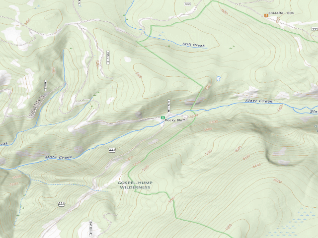 USGS topographic map of USFS dispersed camp — ID #147