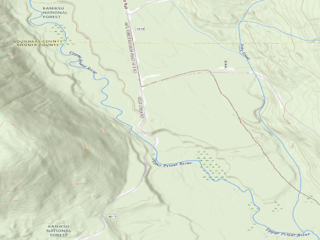 USGS topographic map of USFS dispersed camp — ID #15