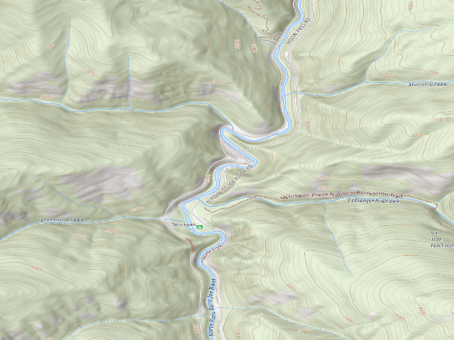 USGS topographic map of USFS dispersed camp — ID #157
