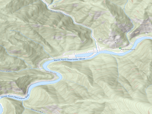USGS topographic map of USFS dispersed camp — ID #158