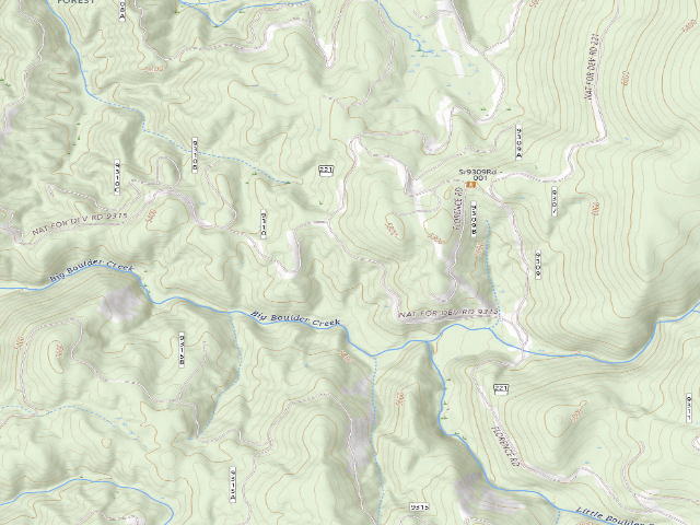 USGS topographic map of USFS dispersed camp — ID #160