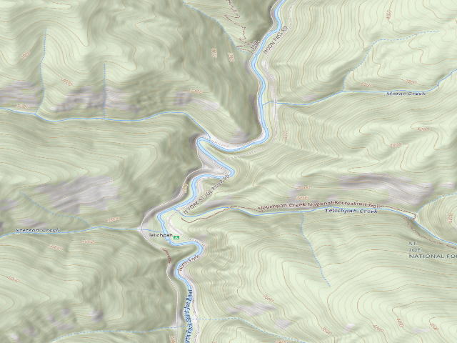 USGS topographic map of USFS dispersed camp — ID #161