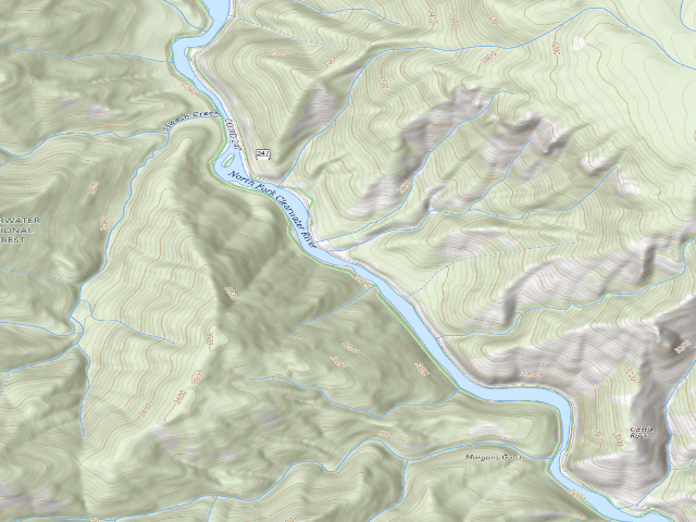 USGS topographic map of USFS dispersed camp — ID #164