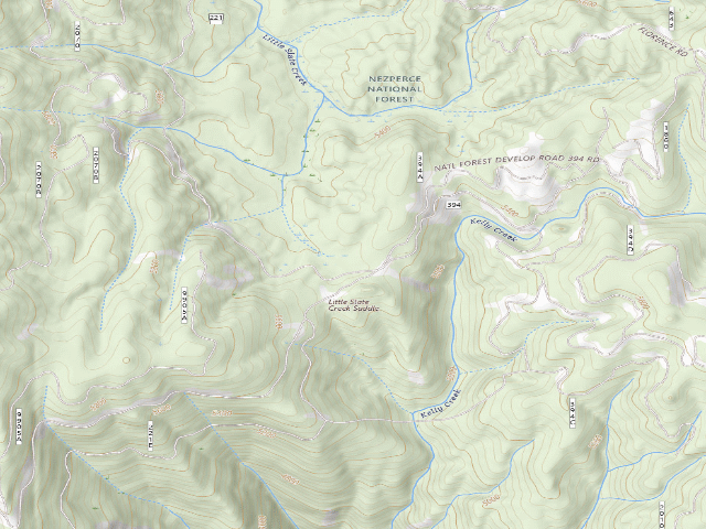 USGS topographic map of USFS dispersed camp — ID #167