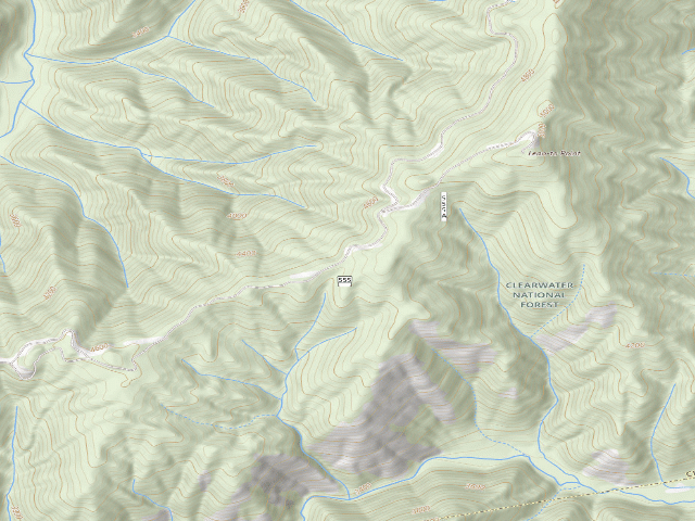 USGS topographic map of USFS dispersed camp — ID #172