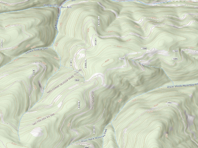 USGS topographic map of USFS dispersed camp — ID #173