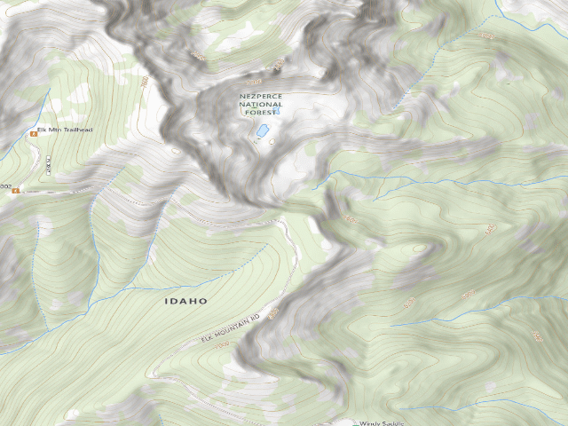 USGS topographic map of USFS dispersed camp — ID #176