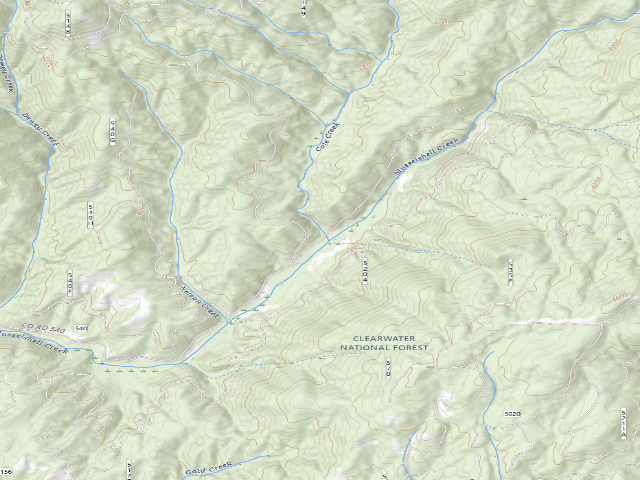USGS topographic map of USFS dispersed camp — ID #177