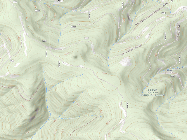 USGS topographic map of USFS dispersed camp — ID #178