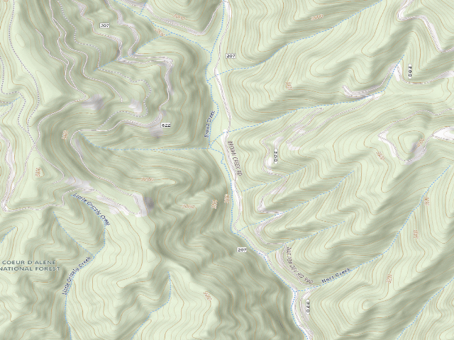 USGS topographic map of USFS dispersed camp — ID #181