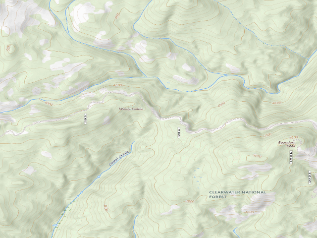 USGS topographic map of USFS dispersed camp — ID #182