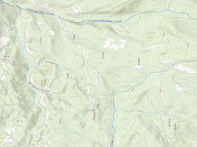 USGS topographic map of USFS dispersed camp — ID #183