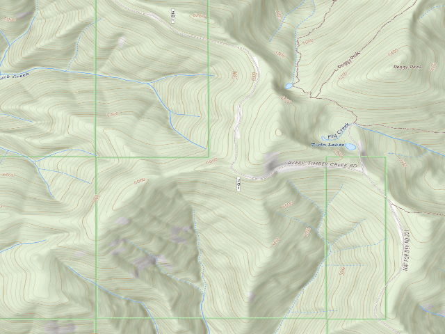 USGS topographic map of USFS dispersed camp — ID #187