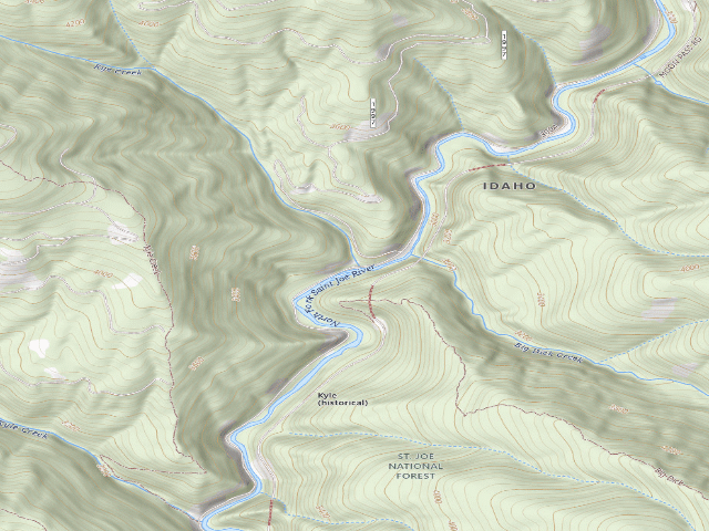 USGS topographic map of USFS dispersed camp — ID #189