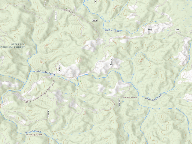 USGS topographic map of USFS dispersed camp — ID #191