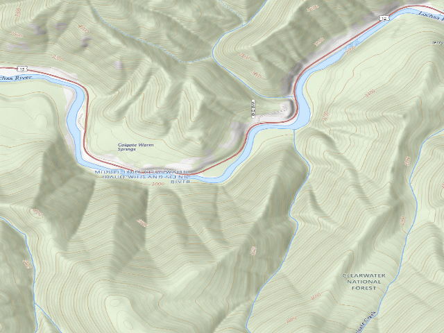 USGS topographic map of USFS dispersed camp — ID #192