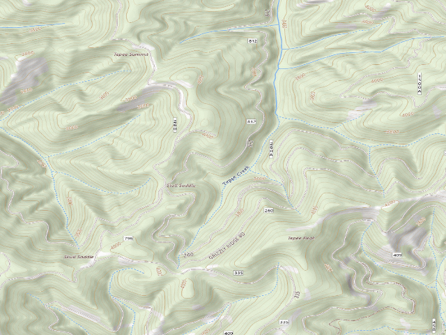 USGS topographic map of USFS dispersed camp — ID #193