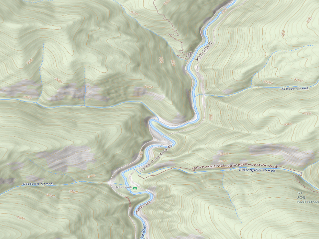 USGS topographic map of USFS dispersed camp — ID #194