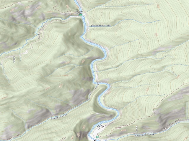 USGS topographic map of USFS dispersed camp — ID #195