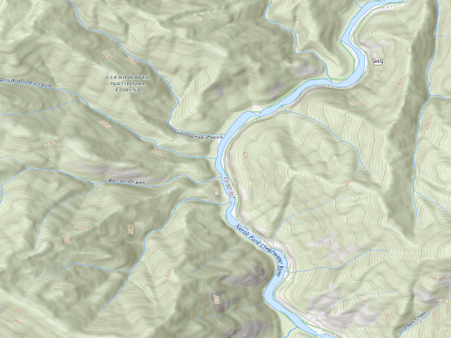 USGS topographic map of USFS dispersed camp — ID #196