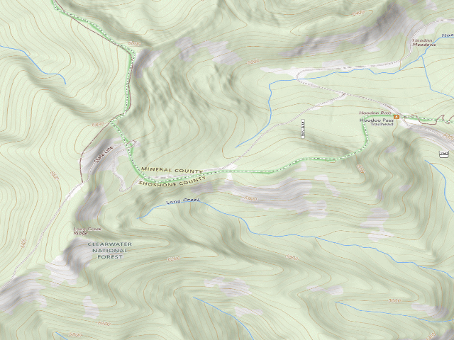 USGS topographic map of USFS dispersed camp — ID #2