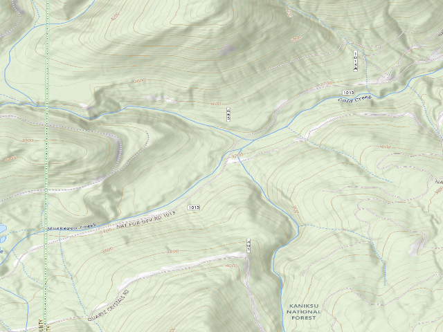 USGS topographic map of USFS dispersed camp — ID #2