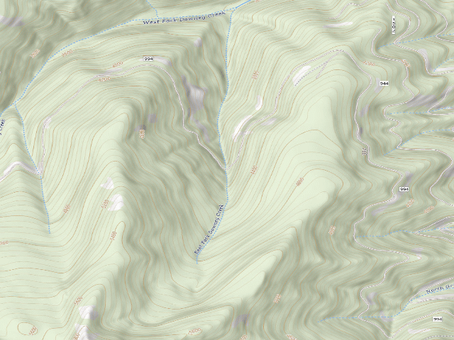 USGS topographic map of USFS dispersed camp — ID #20