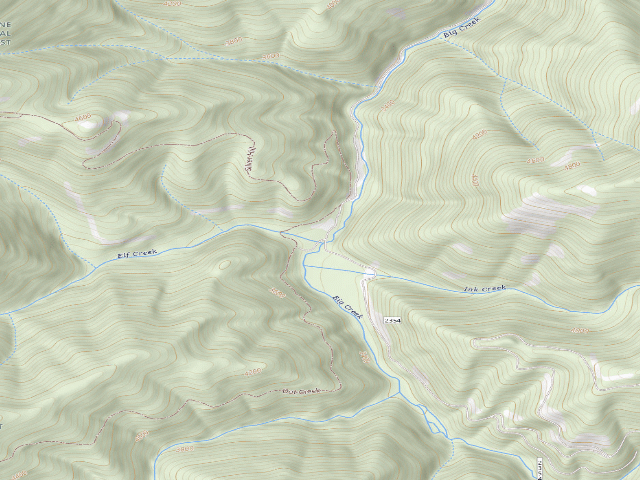 USGS topographic map of USFS dispersed camp — ID #200