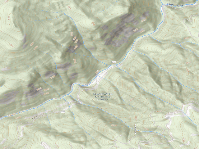 USGS topographic map of USFS dispersed camp — ID #202
