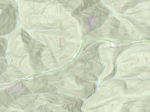 USGS topographic map of USFS dispersed camp — ID #206